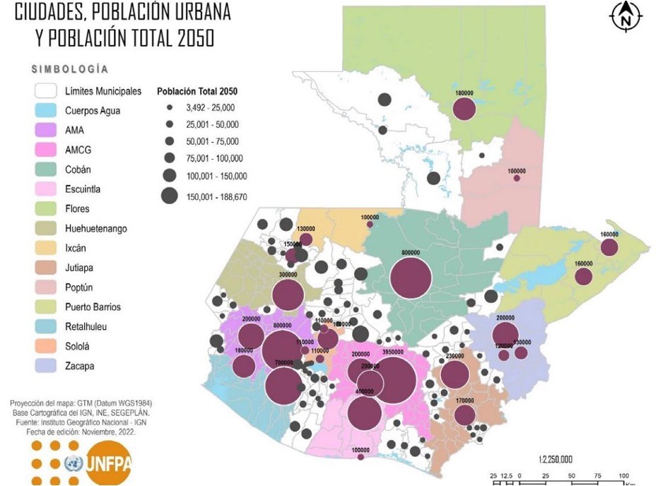 Proyecciones de población urbano rural al año 2050 para el análisis social de población de&nbsp;UNFPA